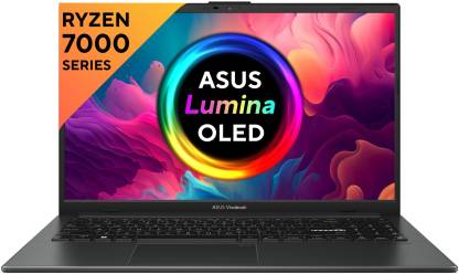 ASUS Vivobook Go 15 OLED (2023) AMD Ryzen 5 Quad Core 7520U - (8 GB/512 GB SSD/Windows 11 Home) E1504FA-LK522WS Thin and Light Laptop  (15.6 Inch, Mixed Black, 1.63 Kg, With MS Office)