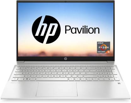 HP Pavilion AMD Ryzen 5 Hexa Core 5625U - (8 GB/512 GB SSD/Windows 11 Home) 15-eh2018AU Thin and Light Laptop  (15.6 Inch, Natural Silver, 1.75 Kg, With MS Office)