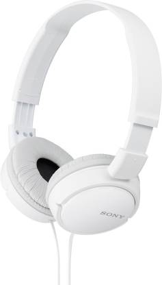 SONY ZX110A Wired without Mic Headset (White, On the Ear) SONY ZX110A Wired without Mic Headset (White, On the Ear)