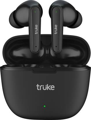 truke BTG Beta with 13mm Titanium Drivers, 38H Playtime, ENC, Gaming Mode, AAC Codec Bluetooth Headset  (Black, True Wireless)
