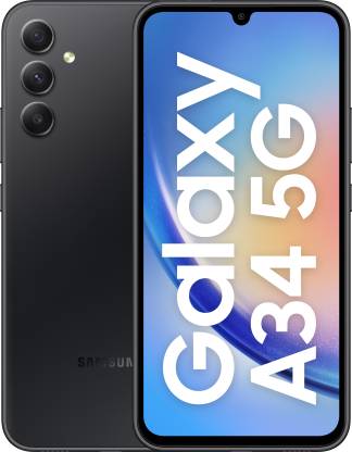 SAMSUNG Galaxy A34 5G (Awesome Graphite, 128 GB)  (6 GB RAM)
