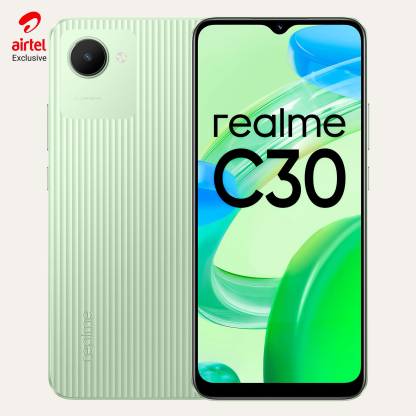 Realme C30 - Locked with Airtel Prepaid (Bamboo Green, 32 GB)  (2 GB RAM)