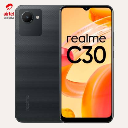 Realme C30 - Locked with Airtel Prepaid (Denim Black, 32 GB)  (2 GB RAM)