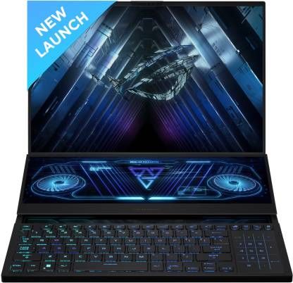 ASUS ROG Zephyrus Duo 16 with 90WHr Battery Ryzen 9 16 Core 7945HX - (32 GB/2 TB SSD/Windows 11 Home/16 GB Graphics/NVIDIA GeForce RTX 4090/240 HZ/175 W) GX650PY-NM052WS Gaming Laptop  (16 Inch, Black, 2.67 Kg, With MS Office)