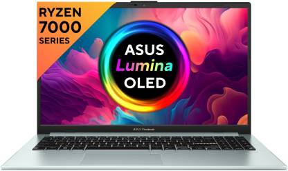 ASUS Vivobook Go 15 OLED (2023) AMD Ryzen 5 Quad Core 7520U - (8 GB/512 GB SSD/Windows 11 Home) E1504FA-LK523WS Thin and Light Laptop  (15.6 Inch, Green Grey, 1.63 Kg, With MS Office)