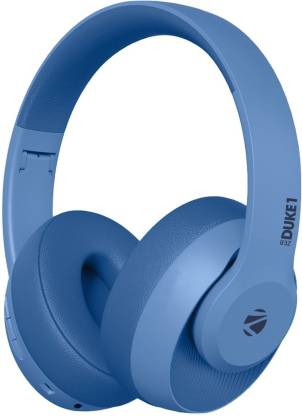 ZEBRONICS Zeb Duke 1 Wireless Headphone with Mic Bluetooth Headset(Blue, On the Ear)