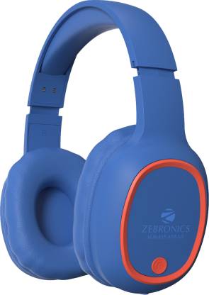 ZEBRONICS Zeb - Thunder Bluetooth & Wired Headset  (Red with Blue, On the Ear)
