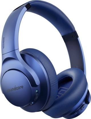 Soundcore by Anker Life Q20 With Hybrid Active Noise Cancellation Enabled Bluetooth Headset  (Blue, On the Ear)