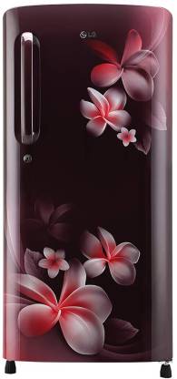 LG 190 L Direct Cool Single Door 4 Star Refrigerator  (Scarlet Plumeria, GL-B201ASPY)