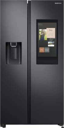 SAMSUNG 657 L Frost Free Side by Side Refrigerator  (Gentle Black Matt, RS74T5F01B4/TL)