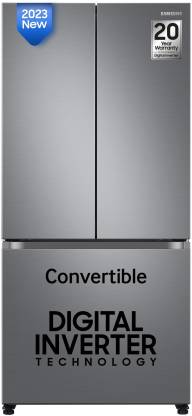 SAMSUNG 580 L Frost Free French Door Bottom Mount Convertible Refrigerator  (Refined Inox, RF57A5032S9/TL)