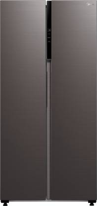 Midea 482 L Frost Free Side by Side Refrigerator  (Black, MDRS619FGG28IND)