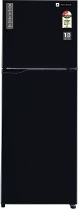 realme TechLife 308 L Frost Free Double Door 3 Star Refrigerator  (Black Uniglass, 310JF3RMBG)