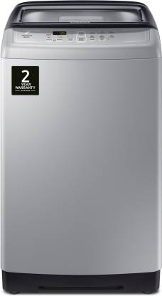 SAMSUNG 6.5 kg Diamond Drum feature Fully Automatic Top Load Washing Machine Silver  (WA65A4002VS/TL)