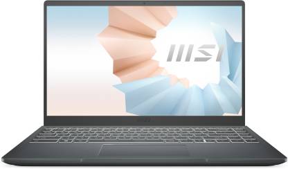MSI Modern 14 Core i7 11th Gen 1165G7 - (8 GB/512 GB SSD/Windows 10 Home/2 GB Graphics) Modern 14 B11SBU-496IN Notebook  (14 inch, Carbon Grey, 1.3 Kg)