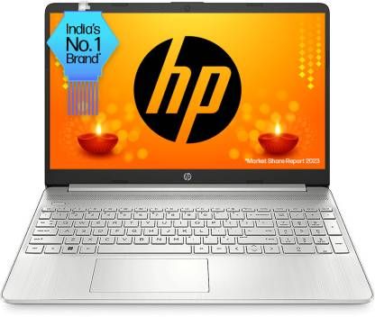 HP Ryzen 3 Quad Core 5300U - (8 GB/512 GB SSD/Windows 11 Home) 15s-eq2143au Thin and Light Laptop  (15.6 inch, Natural Silver, 1.69 Kg, With MS Office)