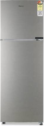 CANDY 240 L Frost Free Double Door 3 Star Refrigerator  (Brushline Silver, CDD2653SS)