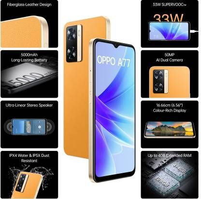 OPPO A77 (Sunset Orange, 128 GB) (4 GB RAM) OPPO A77 (Sunset Orange, 128 GB) (4 GB RAM)