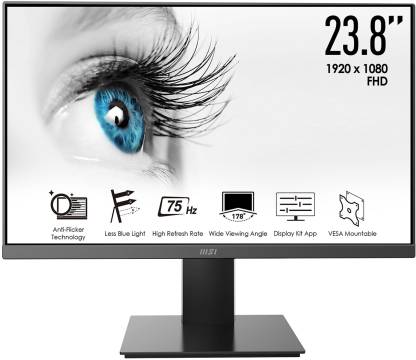 MSI 24 inch Full HD LED Backlit VA Panel with TUV Certified Eye Care Technology, VESA Mountable, Flicker Free, Anti-Glare Monitor (PRO MP241X)  (Response Time: 4 ms, 60 Hz Refresh Rate)