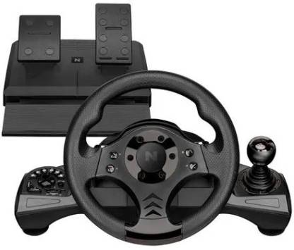 Clubics V3 Steering Wheel and Pedals Set Racing Controller Motion Controller  (Black, For PC)