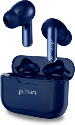 PTron Basspods P81 TWS Earbuds, 32H Playtime, Deep Bass, Stereo Calls, BT5.1, Type-C Bluetooth Headset  (Blue, In the Ear)