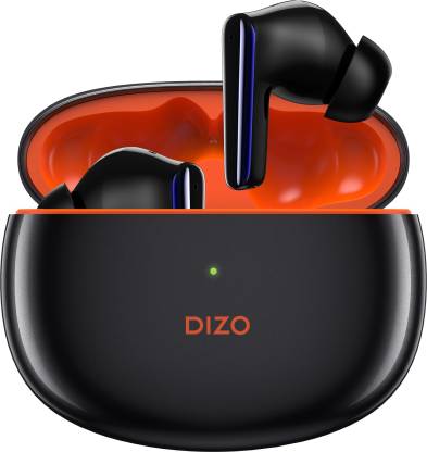 DIZO Buds Z Pro, with Active Noise Cancellation(ANC) (by realme Techlife) Bluetooth Headset  (Orange, Black, True Wireless)