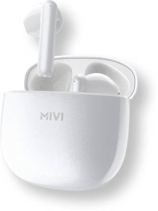 Mivi DuoPods F40 with 50 Hrs Playtime I13mm Drivers|Made in India| Deep Bass Bluetooth Headset  (White, True Wireless)