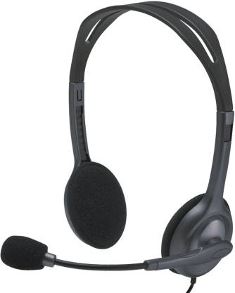 Logitech H-111 Wired Headset  (Black, On the Ear)