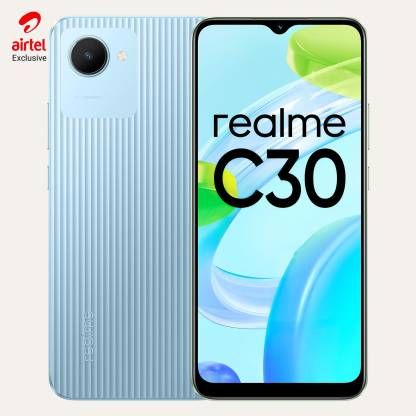Realme C30 - Locked with Airtel Prepaid (Lake Blue, 32 GB)  (3 GB RAM)