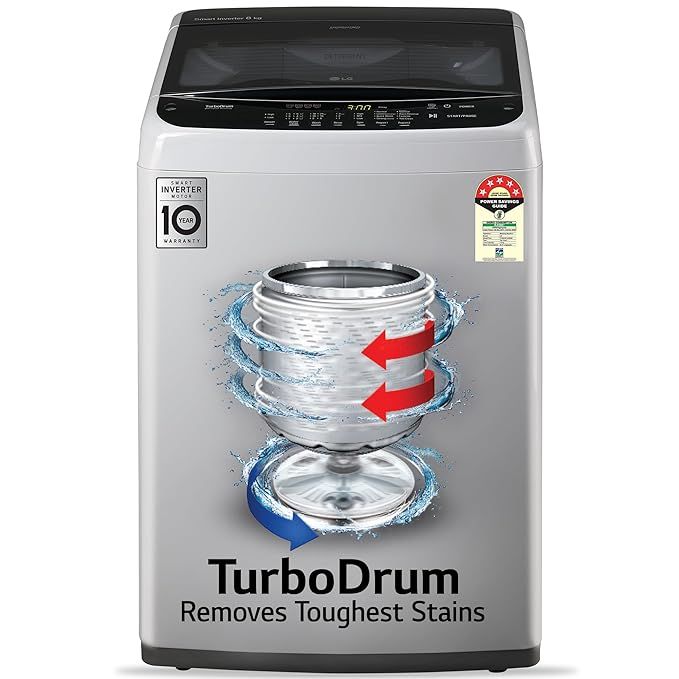 LG 8 kg with Inverter,5 Star Fully Automatic Top Load Washing Machine Silver (T80SPSF2Z) LG 8 kg with Inverter,5 Star Fully Automatic Top Load Washing Machine Silver (T80SPSF2Z)