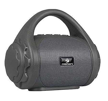 Zebronics Zeb-County Bluetooth Speaker with Built-in Fm Radio, Aux Input and Call Function (Grey), 3 Watts