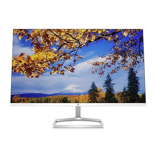 HP 27 inch Full HD Ultra Slim Bezel||White Colour Monitor (M27fwa)  (Response Time: 5 ms, 75 Hz Refresh Rate)