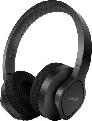 PHILIPS TAA4216BK Wireless Sports Headphone with IP55 Dust/Water Protection Bluetooth Headset  (Black, On the Ear)