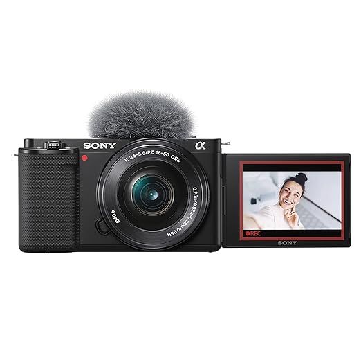 SONY Alpha ZV-E10L Mirrorless Camera Body with 1650 mm Zoom Lens Vlog Camera | Made for Creators, APS-C Sensor, Advanced Autofocus, Clear Audio|  (Black)