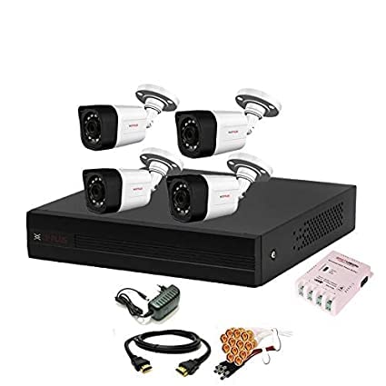 CP PLUS 4 Channal HD DVR 1080p 1Pcs,Outdoor Camera 2.4 MP 4Pcs,Full combo set Security Camera  (4 Channel)