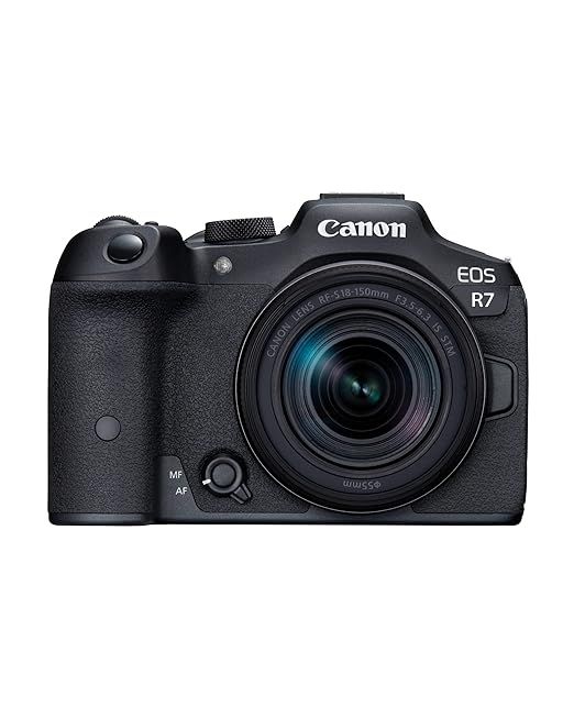 Canon EOS R7 Mirrorless Camera Body with RF-S18 - 150mm f/3.5 - 6.3 IS STM Lens  (Black)