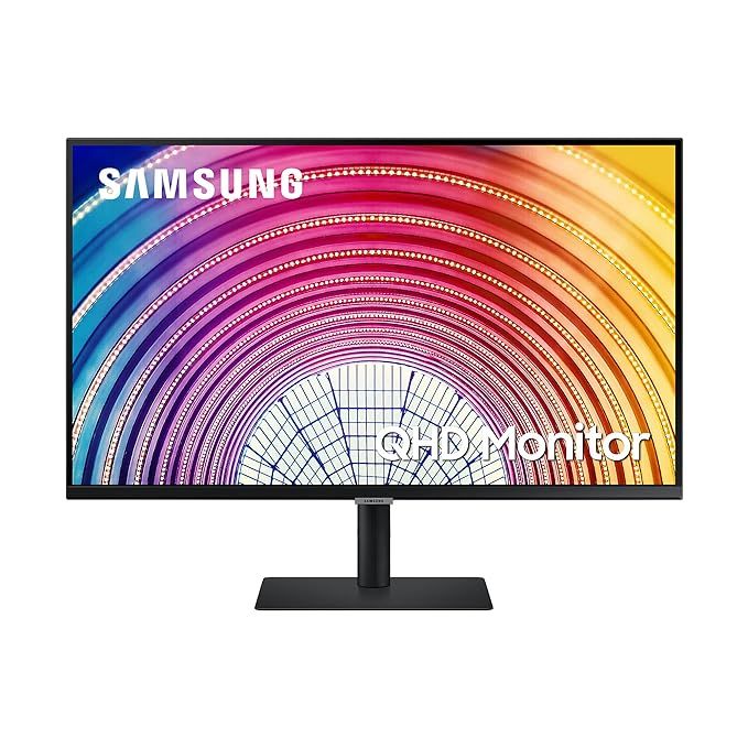 SAMSUNG 32 inch Quad HD LED Backlit VA Panel with Height Adjustable Stand, HDR10, TUV Certified Eye Care High Resolution Monitor (LS32A600NWWXXL)  (AMD Free Sync, Response Time: 5 ms, 75 Hz Refresh Rate)