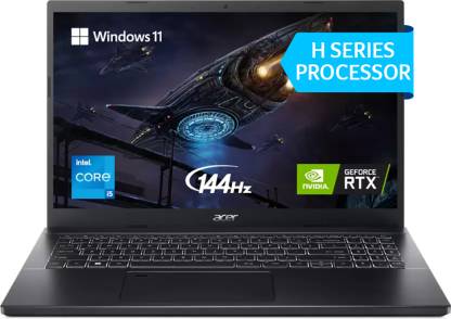 Acer Aspire 7 (2023) Intel Core i5 12th Gen 12450H - (16 GB/512 GB SSD/Windows 11 Home/4 GB Graphics/NVIDIA GeForce RTX 3050/144 Hz) A715-76G Gaming Laptop  (15.6 Inch, Charcoal Black, 2.1 Kg)