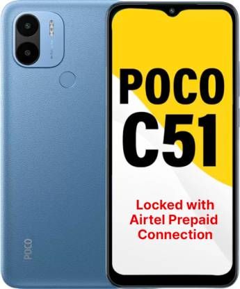 POCO C51 - Locked with Airtel Prepaid (Royal Blue, 64 GB)  (4 GB RAM)