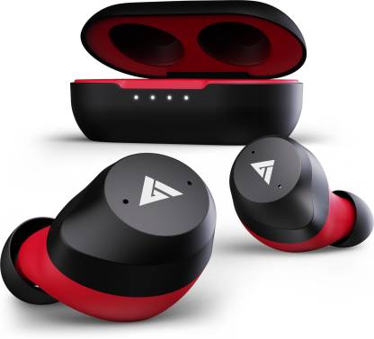 Boult Audio Truebuds with 30H Battery, IPX7 Waterproof, Monopod capability, BoomX Rich Bass Bluetooth Headset  (Red, True Wireless)