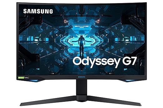 SAMSUNG 27 inch Curved Full HD LED Backlit VA Panel Gaming Monitor (LC27G75TQSWXXL)  (NVIDIA G Sync, Response Time: 1 ms, 240 Hz Refresh Rate)