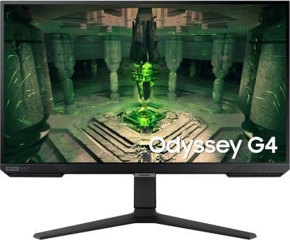 SAMSUNG Odyssey G4 27 inch Full HD IPS Panel with Ergonomic Stand, HDR10, Dual Sync Compatible, Wide Viewing Angle Gaming Monitor (LS27BG400EWXXL)  (NVIDIA G Sync, Response Time: 1 ms, 240 Hz Refresh Rate)