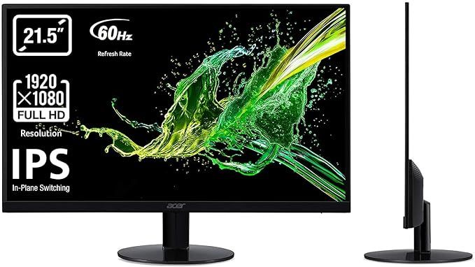 Acer 21.5 inch Full HD IPS Panel Monitor (SA220Q)  (Response Time: 4 ms, 75 Hz Refresh Rate)